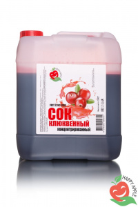 Концентрированный сок Клюквенный  HAPPY APLE ( канистра 5л.) — купить в Махачкале